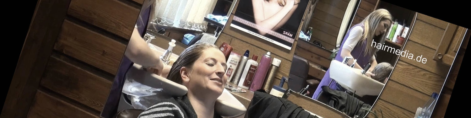 6136 NicoleSF pampering wash by student hobbybarber and xxl dryer scenes