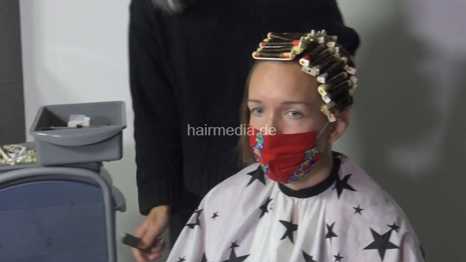 Jenny 0409 perm complete dry haircut and perm, facemask