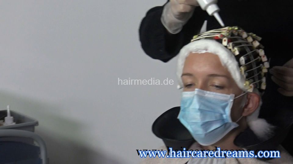 Jenny 0409 perm complete dry haircut and perm, facemask