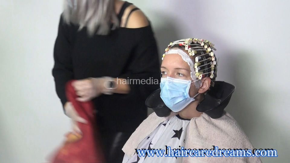 Jenny 0409 perm complete dry haircut and perm, facemask