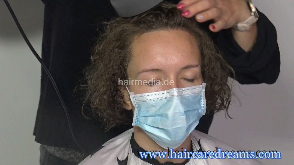 Jenny 0409 perm complete dry haircut and perm, facemask