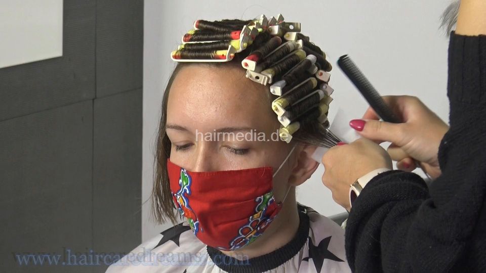 Jenny 0409 perm complete dry haircut and perm, facemask
