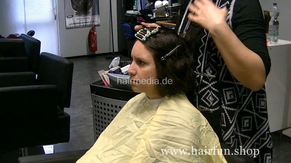 0721 Doro forced afro perm - pink hairdryer