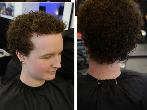 Leika short afro perm