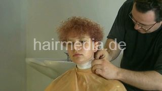 1903 Teen Kaleida first buzz cut by barber