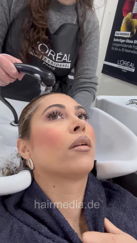 6220 Barberette Zoya 1 pink vintage salon shampoo backward