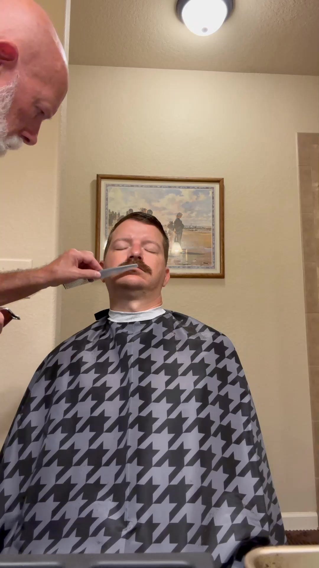 2030 Jbird 240607 buzzcut by nude barber at home