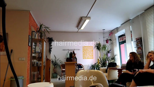 7206 Ukrainian hairdresser in Berlin 240331  Dark teen model 3 perm by barber