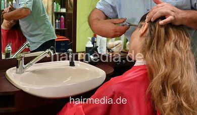 AlexaK sideburn cut and buzz by barber