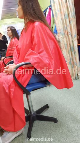 543 Agnieszka by Barber 2nd run double shampooing the fresh styled hair, treatment and blow forward again