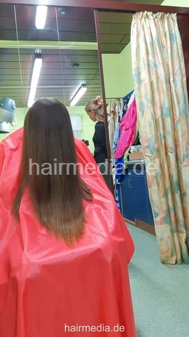 543 Agnieszka by Barber 2nd run double shampooing the fresh styled hair, treatment and blow forward again