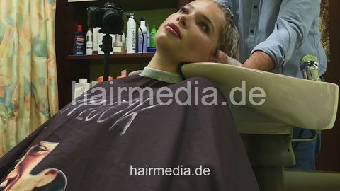 1265 barberette AngelinaR backward shampoo by barber and blow style