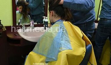 6234 Leyla firm forward shampooing thick hair by barber and blow, multicaped - sidecam