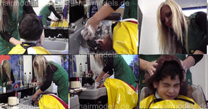 247 Swetlana washing and buzzing young boy in barbershop Nyonkittel Vinylcape slideshow and trailer