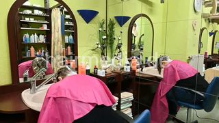 1050 250107 private livestream teen Jamllla by barber. multicape multiple shampooing, first wetset, barberette action