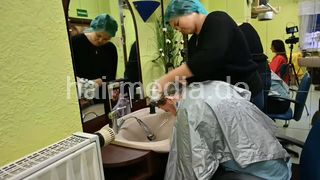 1050 250107 private livestream teen Jamllla by barber. multicape multiple shampooing, first wetset, barberette action