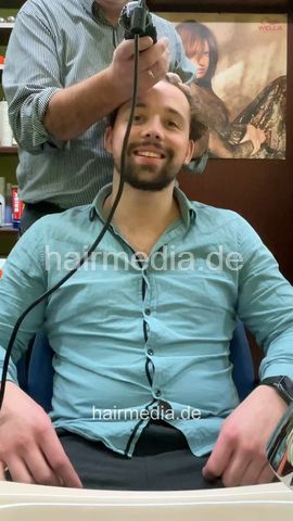 Josh by barber. multicape multiple forward shampooing, treatment hooddryer - sidecam vertical video