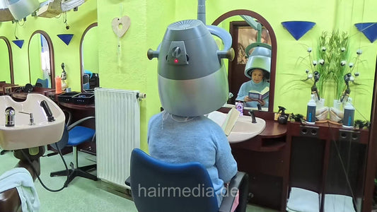 2303 POV Session JuliaSchm 4 Under the Dryer and Finish Lady by Barber POV cam