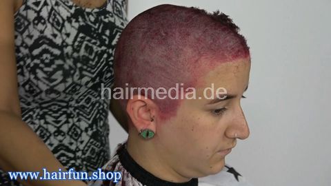 Angelina Tag 1 - Angie head shave by Melody