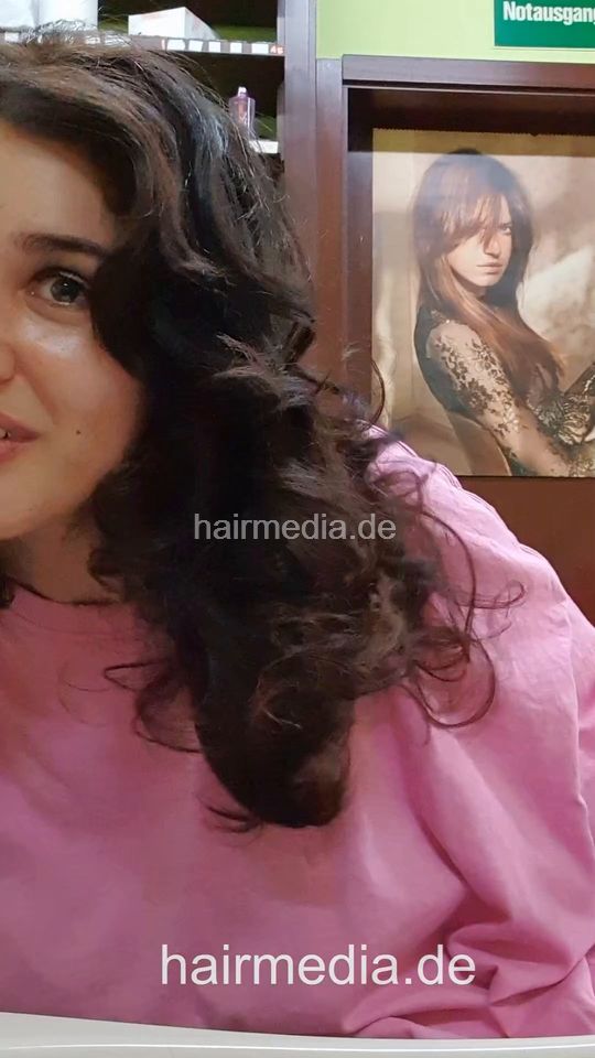 AnissaK long hair second session wetset by barber thick hair facecam vertical
