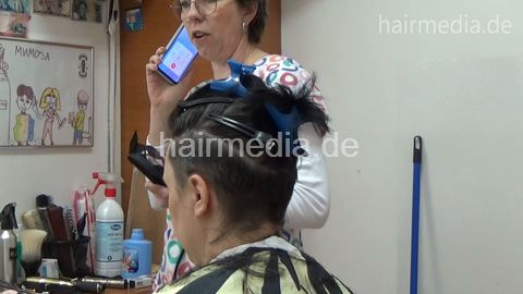 8401 JelenaM - undercut with buzzcut, shampoo, blowdry