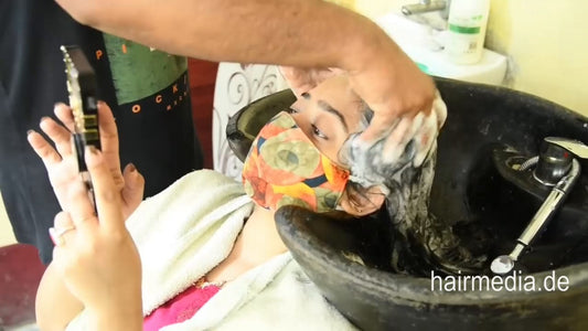 9149 Backward Shampoo Of Model R By Male Long Black Hair