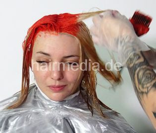 Assija complete 5,5 hours, haircut, bleaching, perm, going red and blue, several shampooings