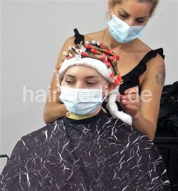Assija complete 5,5 hours, haircut, bleaching, perm, going red and blue, several shampooings