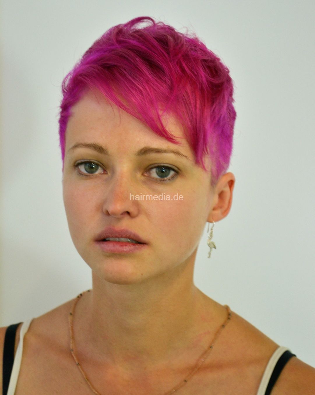 011 New Year Haircut - Dany hair coloring by Melody in cape and perm rollers