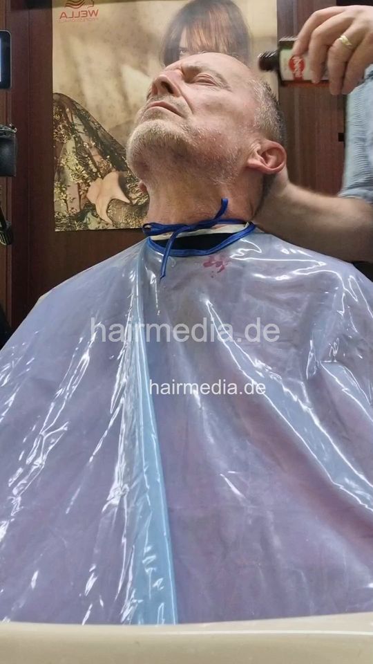 2304 d. b. buzzcut, beard trim, 3x forwardwash, scalpmassage, hood dryer vertical HD video