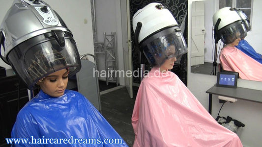 Melody outdoor perm set and caped hooddryer