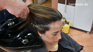 315 Barberette Hasna again 1 backward shampooing by barber