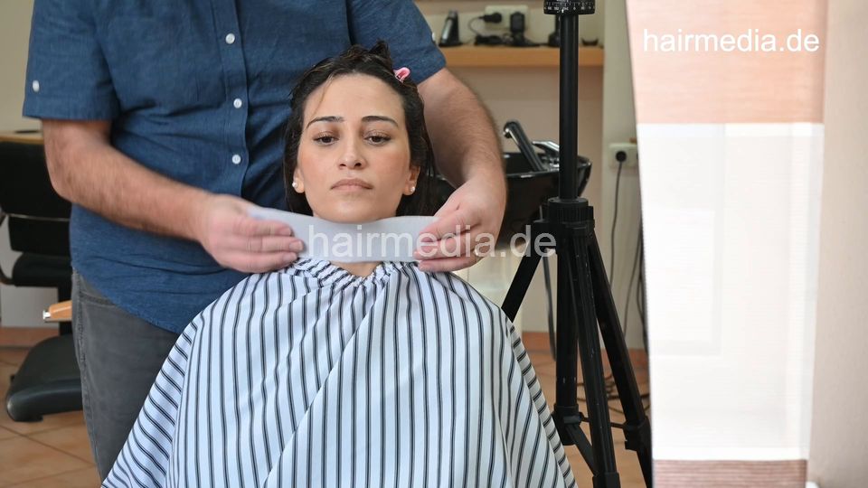 315 Barberette Hasna again 2 ASMR cut by barber