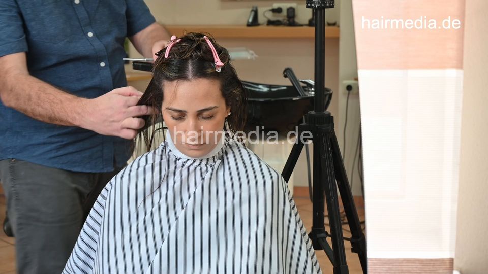315 Barberette Hasna again 2 ASMR cut by barber