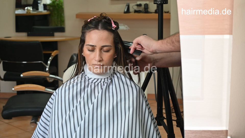 315 Barberette Hasna again 2 ASMR cut by barber