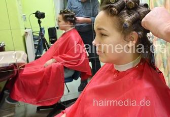 Jamilla teen barberette student second day backward wash and wetset by barber - maincam