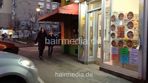 New year girls JelenaP mother shampoo by barber, haircut and wetset by barberette