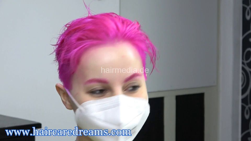 0521 Lara first day dying pink