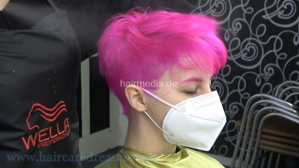 0521 Lara first day dying pink