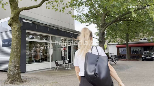 1233 MicheleH at hairdresser braiding and updo