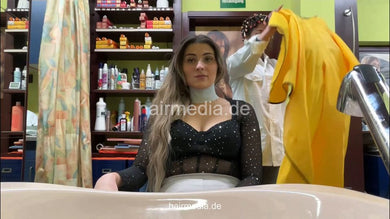 6225 MichelleH bei Leyla JMK custom forward shampoo in leatherpants smoking barberettes  facecam