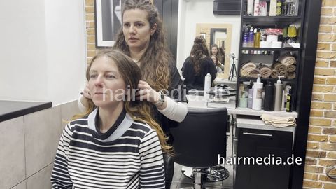 7200 Nastya by Anastasia Ukrainian perm Part 1 using respirator - haircut part