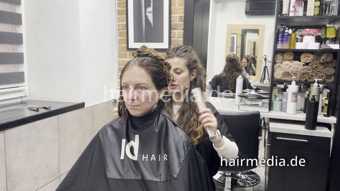 7200 Nastya by Anastasia Ukrainian perm Part 1 using respirator - haircut part