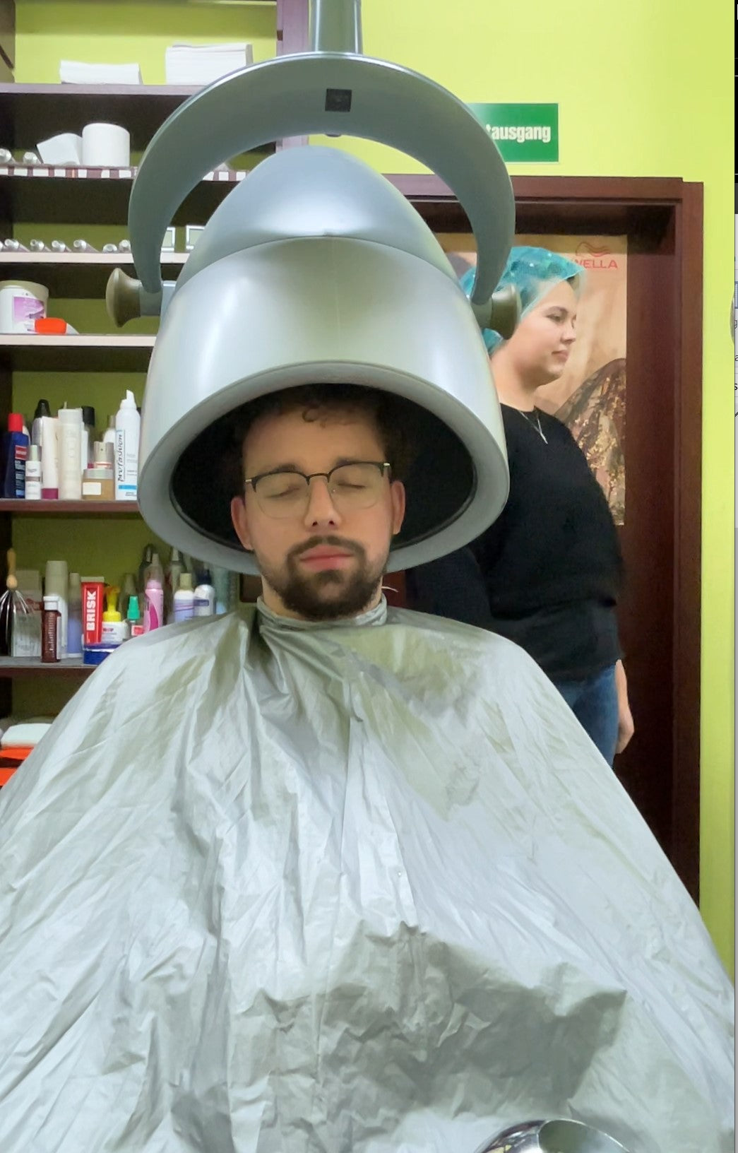 1050 250107 private livestream Josh by barber. multicape multiple forward shampooing, treatment hooddryer