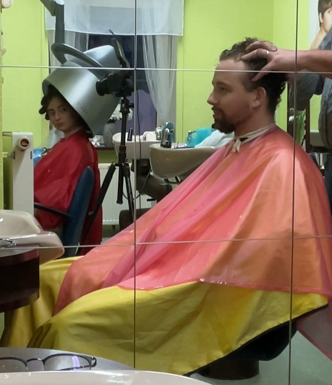 1050 250107 private livestream Josh by barber. multicape multiple forward shampooing, treatment hooddryer