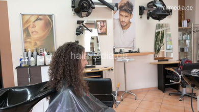 7203 Second 2 backward salon shampooing long thick curly hair