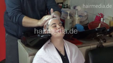 Slobodanka - teen, also with very thick and red hair. Shampooed by me. Haircut and wetset. We had her already as a model