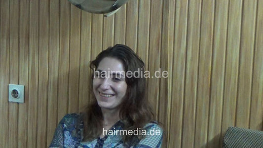 6224 VladicaA shampoo by barber, haircut and wetset metal rollers smoking