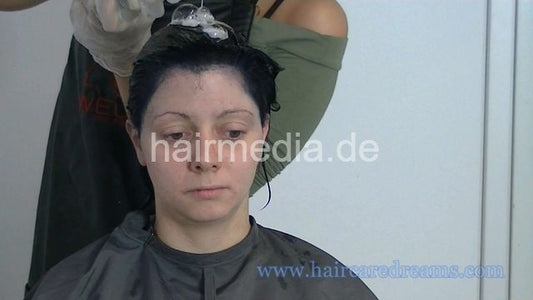 1213 1211 Denise blue upright shampoo by Melody in perm rods