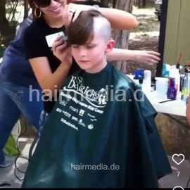 coiffeur young boys salon haircutting and headshave collection
